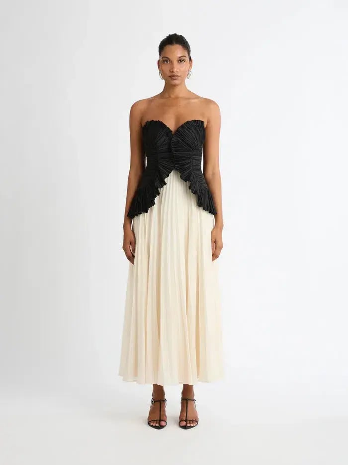 Sheike Soraya Dress Black/Cream  Size 12 photo 2