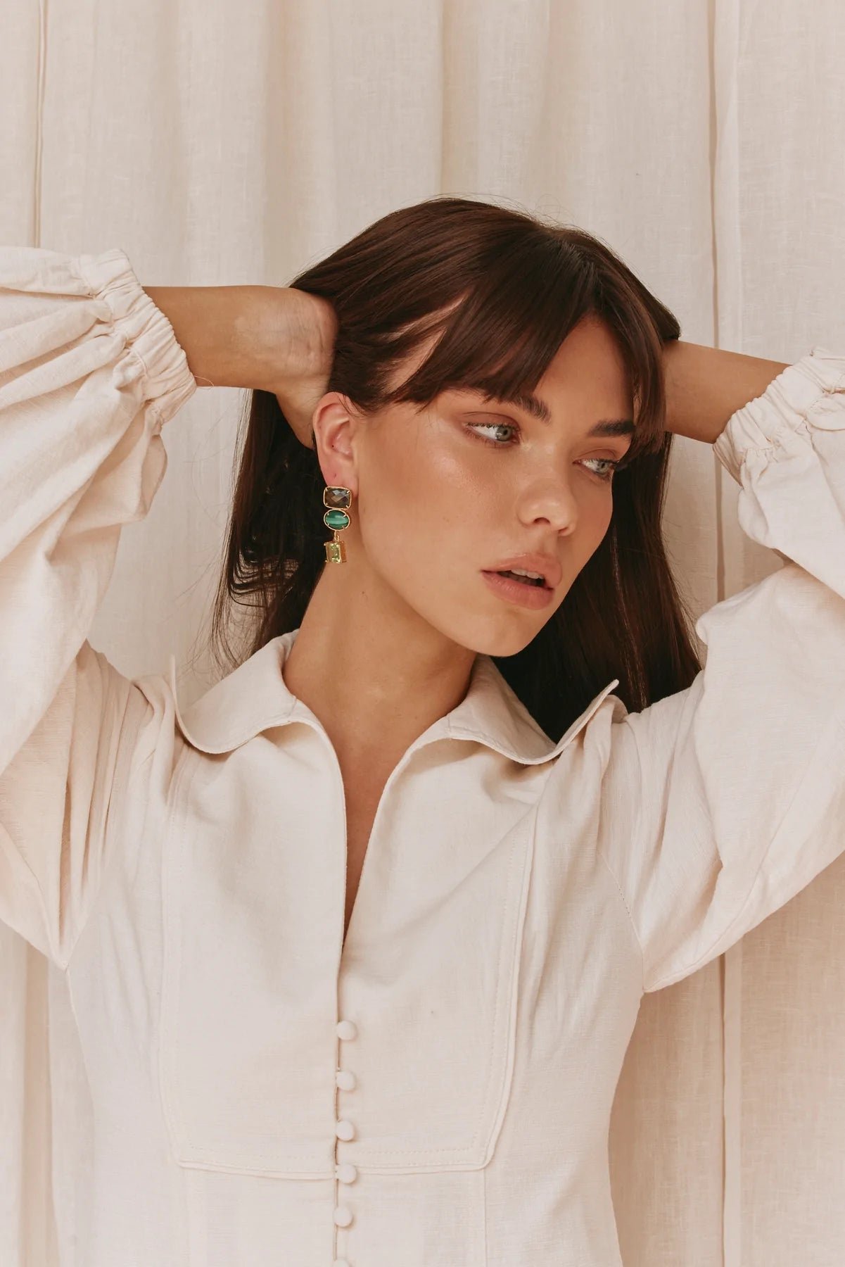 CHRISTIE NICOLAIDES GIOVANNA EARRINGS - GREEN photo 5