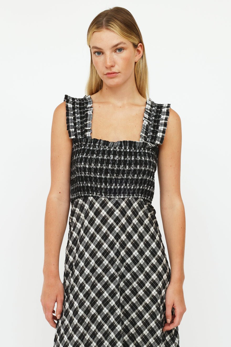 Ganni Seersucker Check Dress photo 2