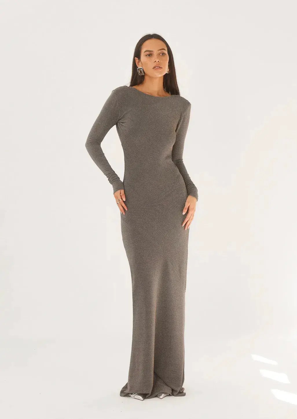 Arcina Ori Jen Dress Grey Size 8 photo 7