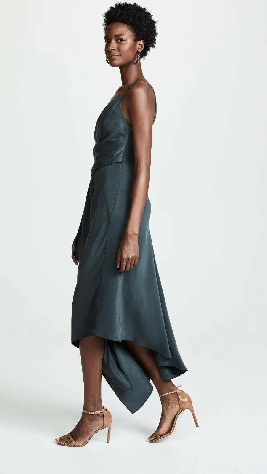 Acler Lucas Silk Dress in Dark Green Size 6 photo 2