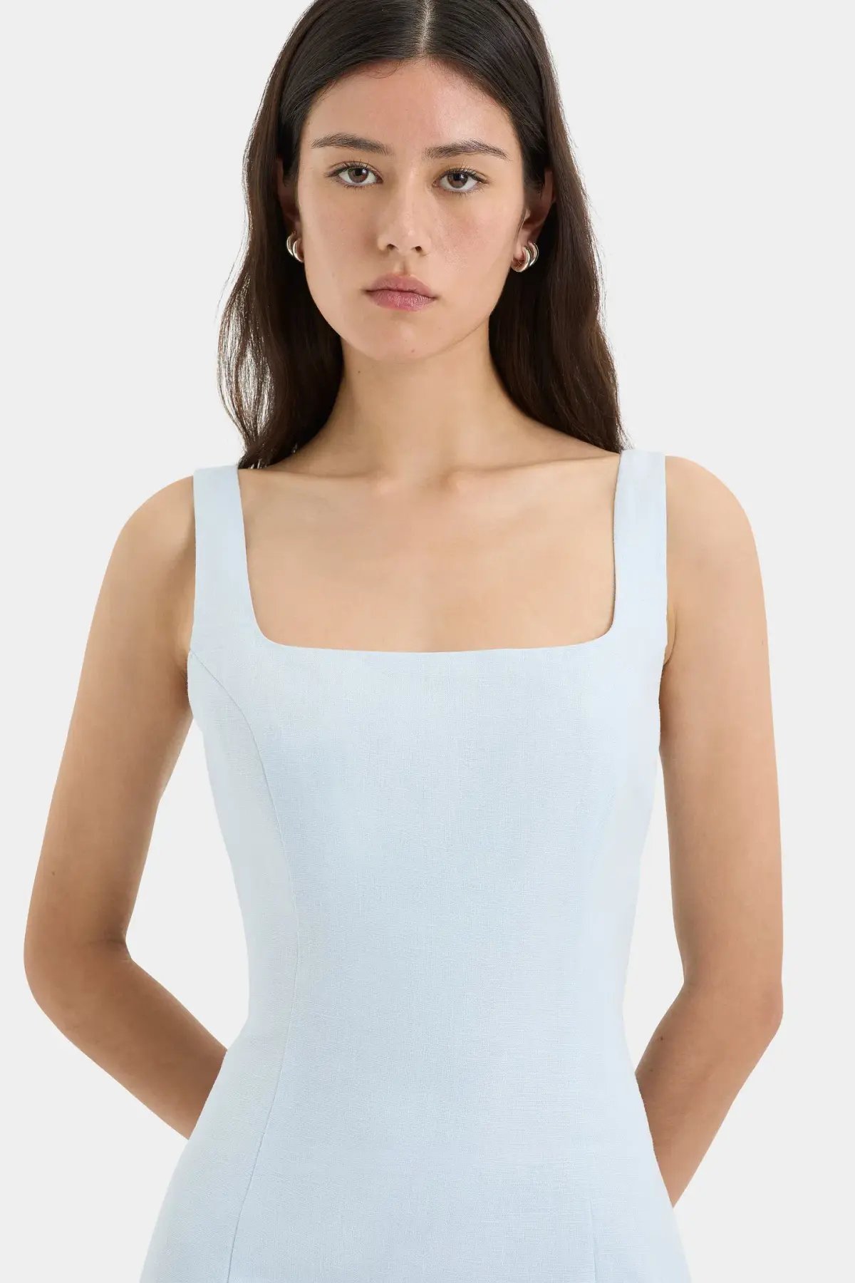 Sir The Label Iris Tie Mini Dress in Light Blue Size 2/Au 10 photo 2