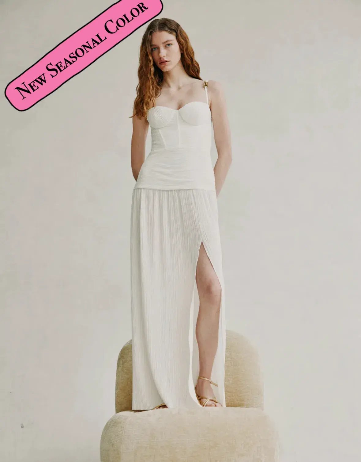 Manning Cartell Double Time Pleat Dress in White | Size S Small AU 8 photo 3