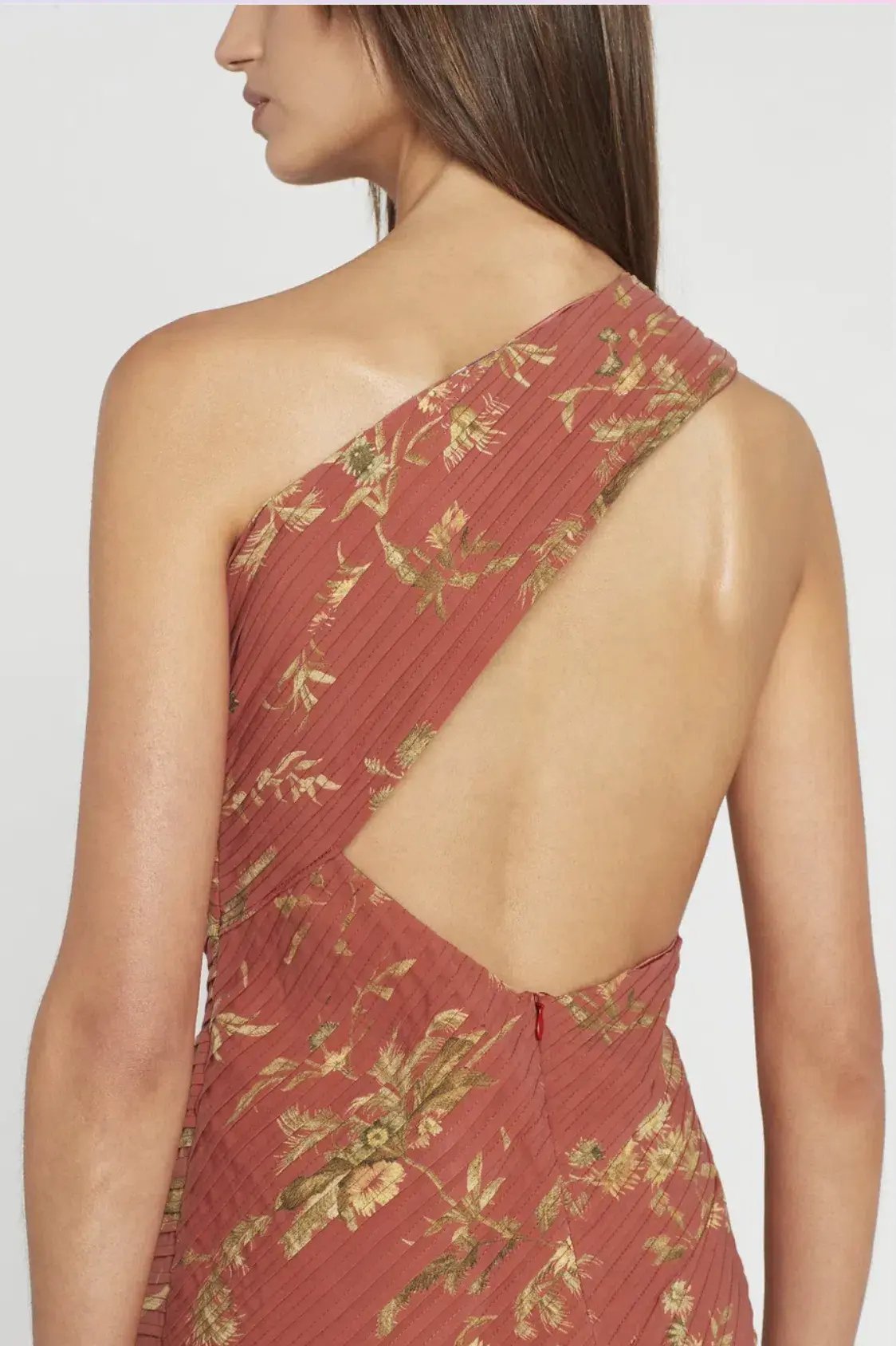 Sir The Label Florentine One Shoulder Pleated Midi Dress Print Size 3 / AU 12 photo 4