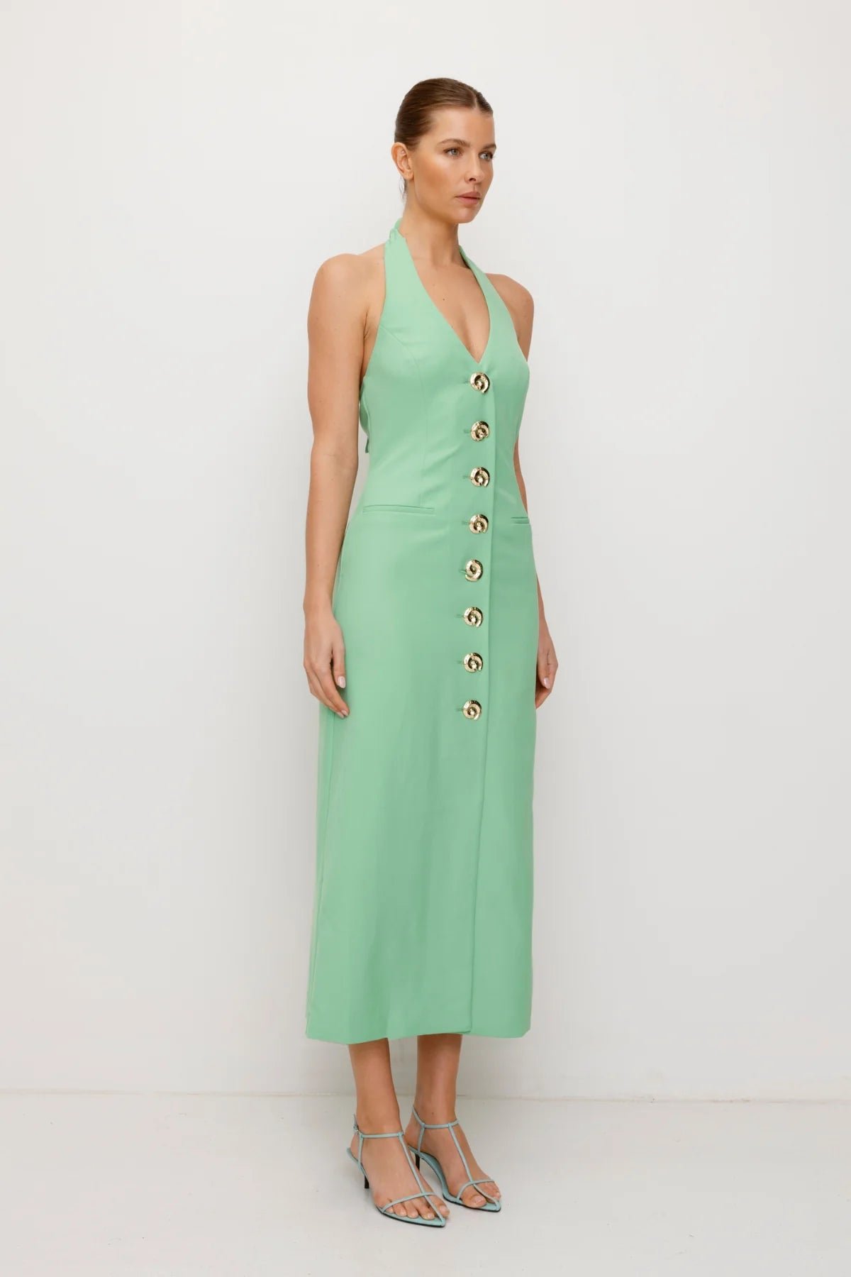 THE WOLF GANG IRIDA MAXI DRESS - SAGE photo 2