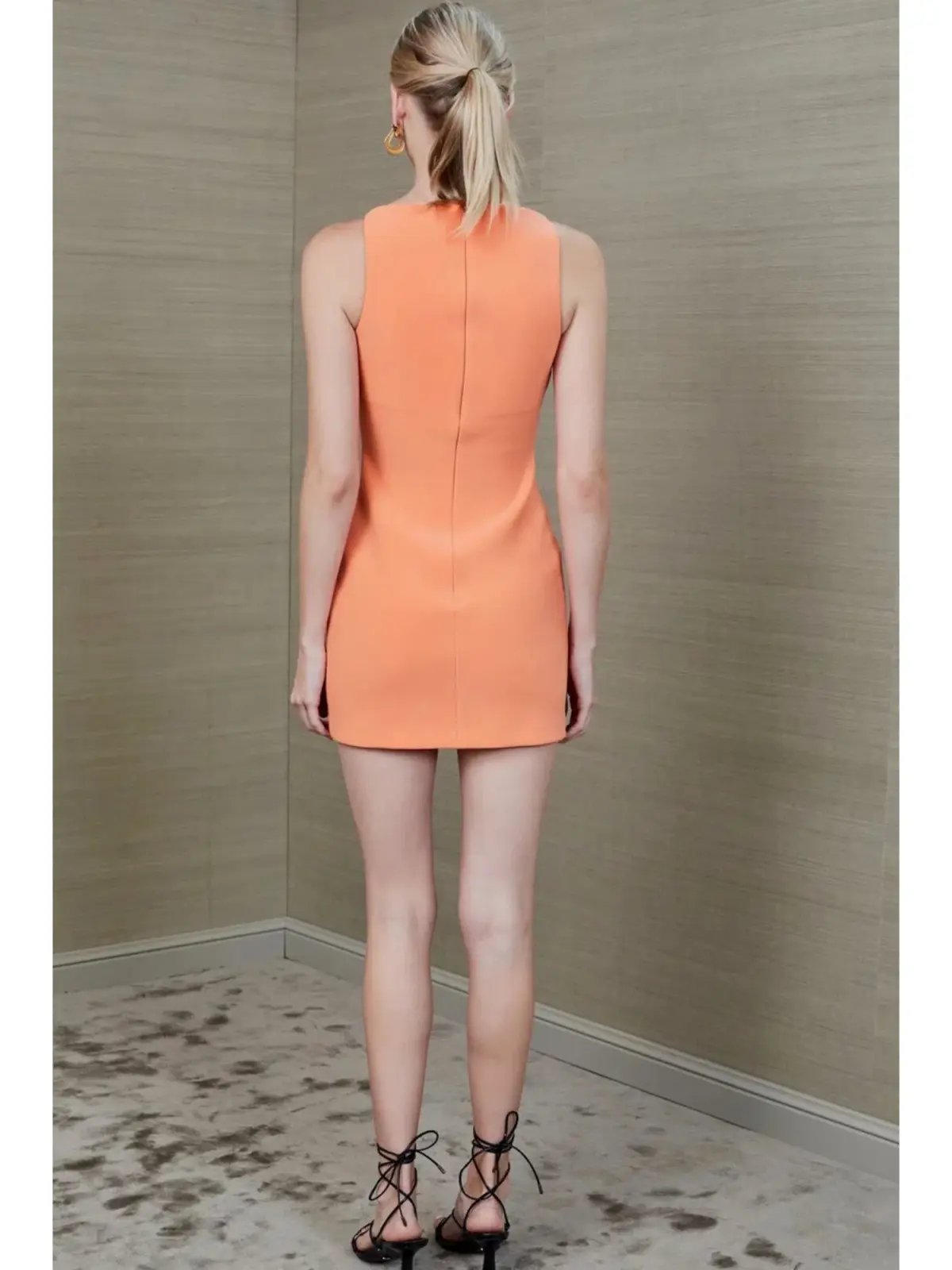 Bec & Bridge Clover Mini Dress Nectarine Orange Size AU 6 photo 3