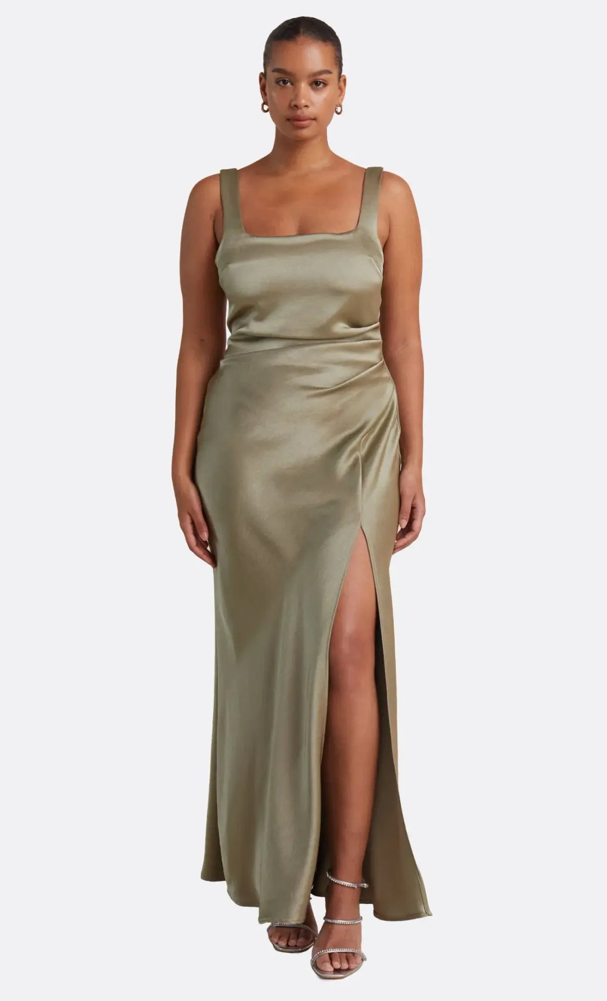 Bec & Bridge The Dreamer Square Neck Dress Sage Green Size 8 photo 3