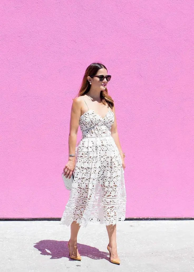 Self-portrait Azalea Guipure Lace Dress White Size AU 8 photo 8