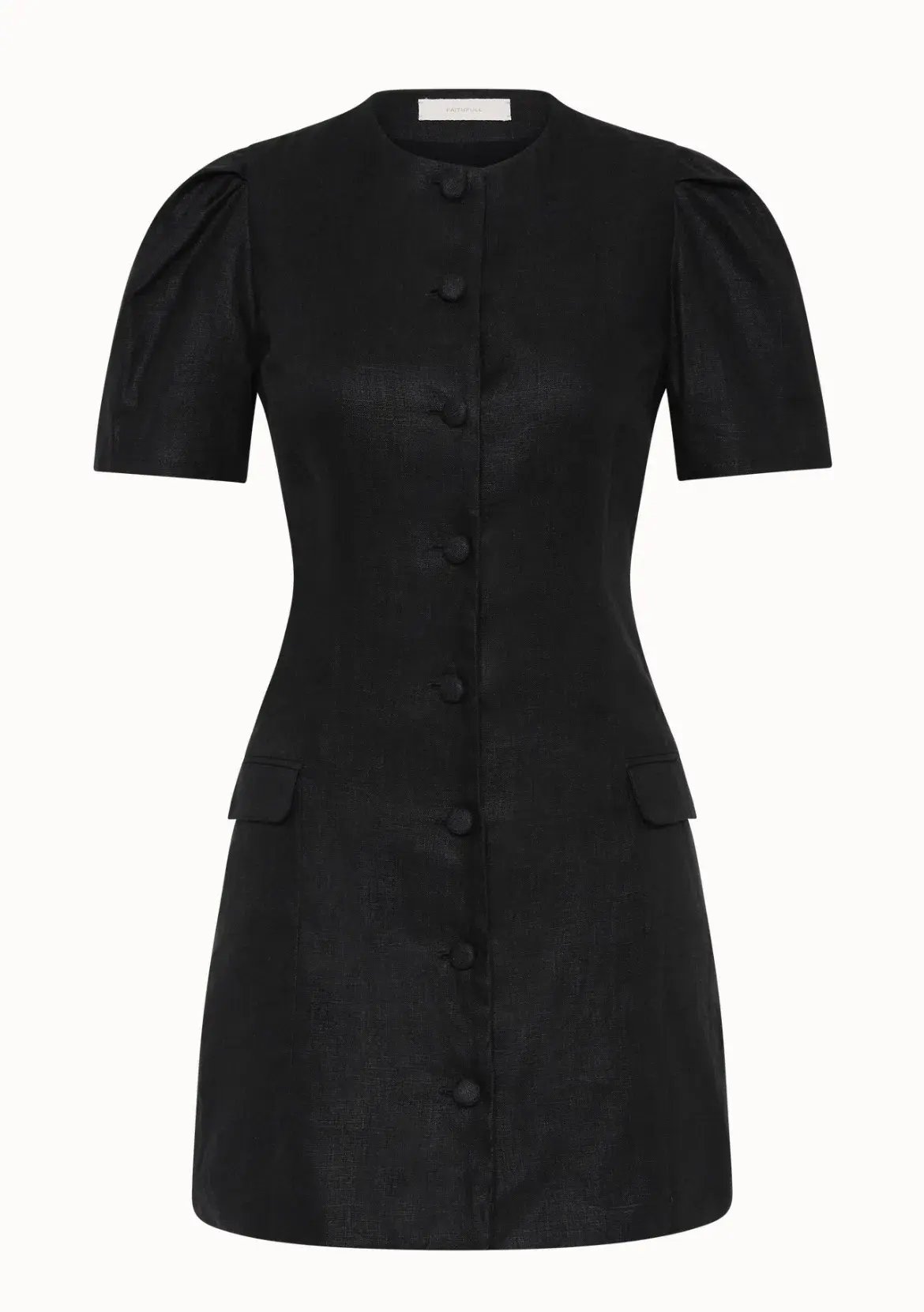 Faithfull the Brand Emma Mini Dress Black Size 10 photo 4