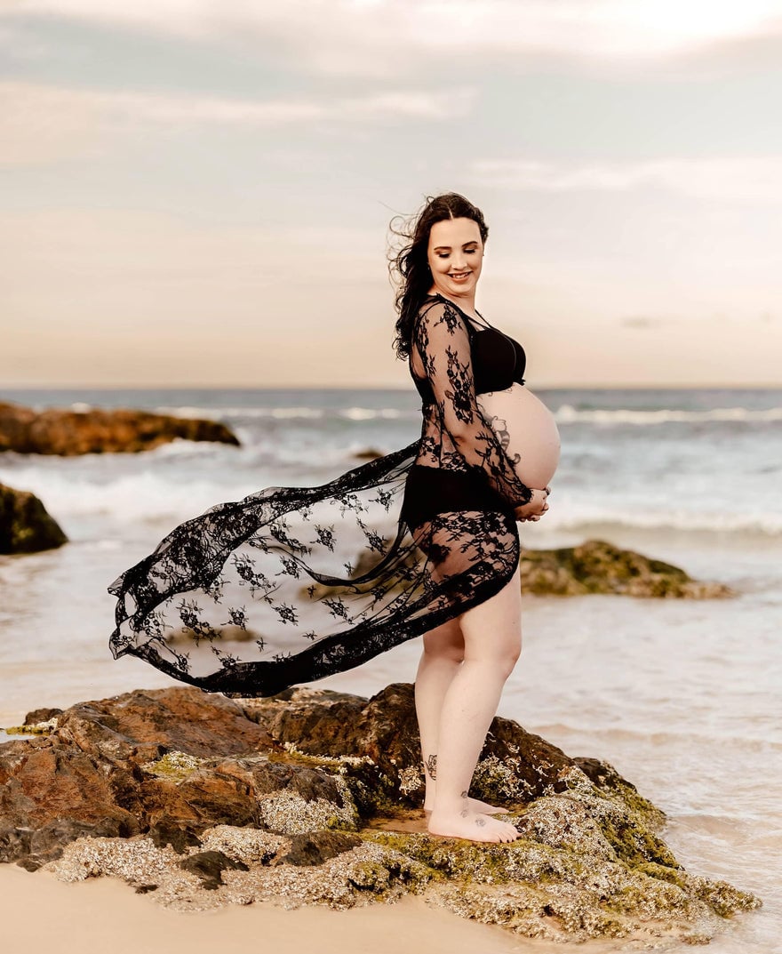 Mama Rentals Eve Lace Kimono - Black photo 4