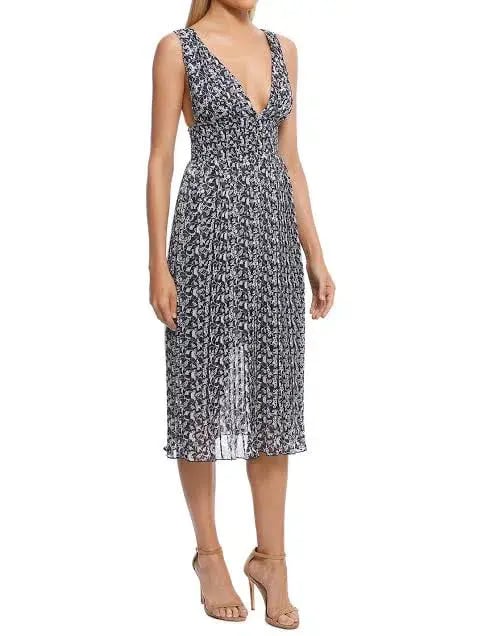 Misha Alexandria Midi Dress Print Size 8 photo 3