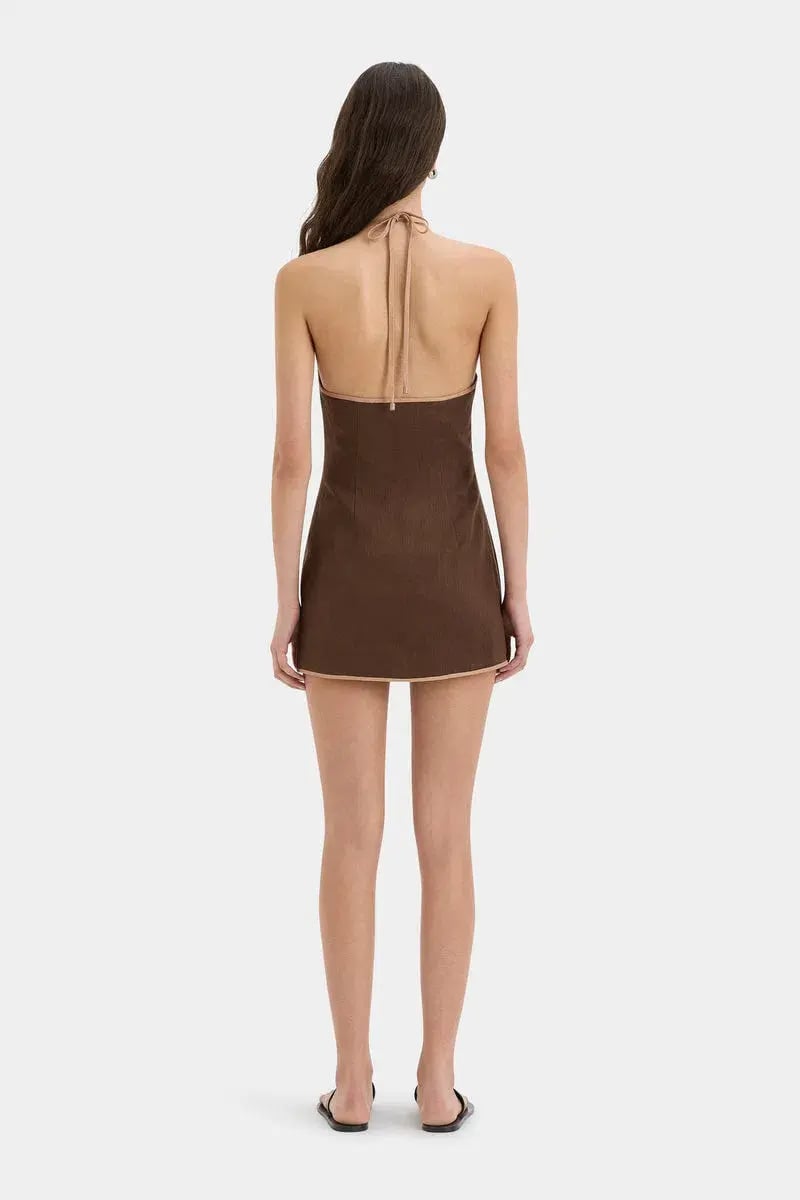 Sir the Label Affogato Twist Mini Dress Chocolate Size 1/Au 8 photo 5
