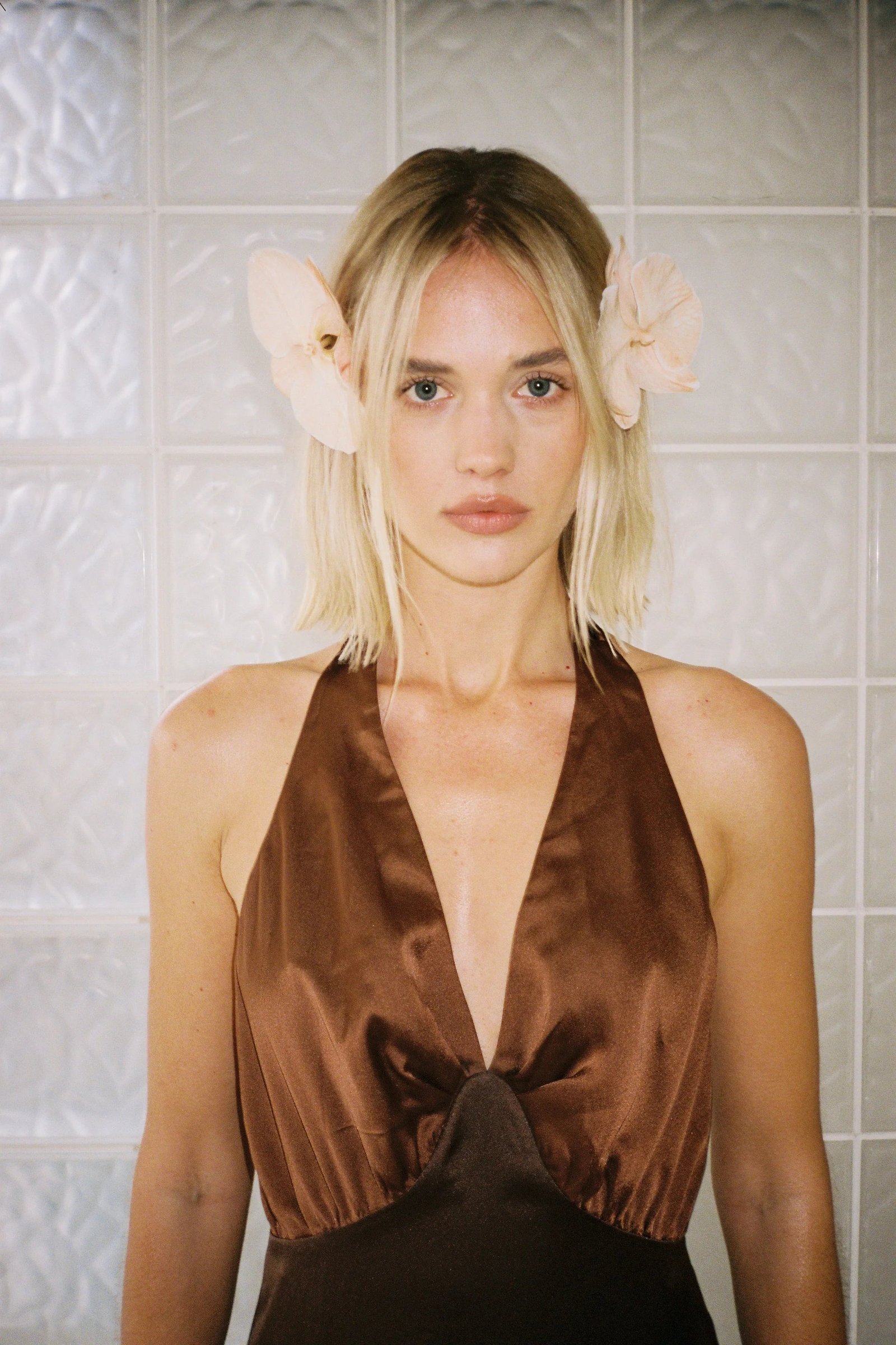 THE WOLF GANG OAHU SLIP DRESS - CHOCOLATE photo 6