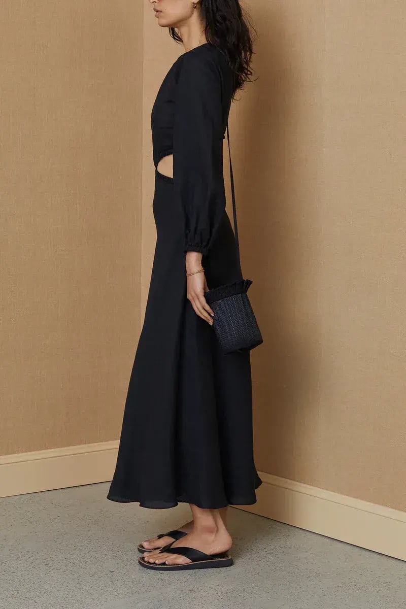 Bec & Bridge Madeleine Midi Dress Black Size 8 photo 2