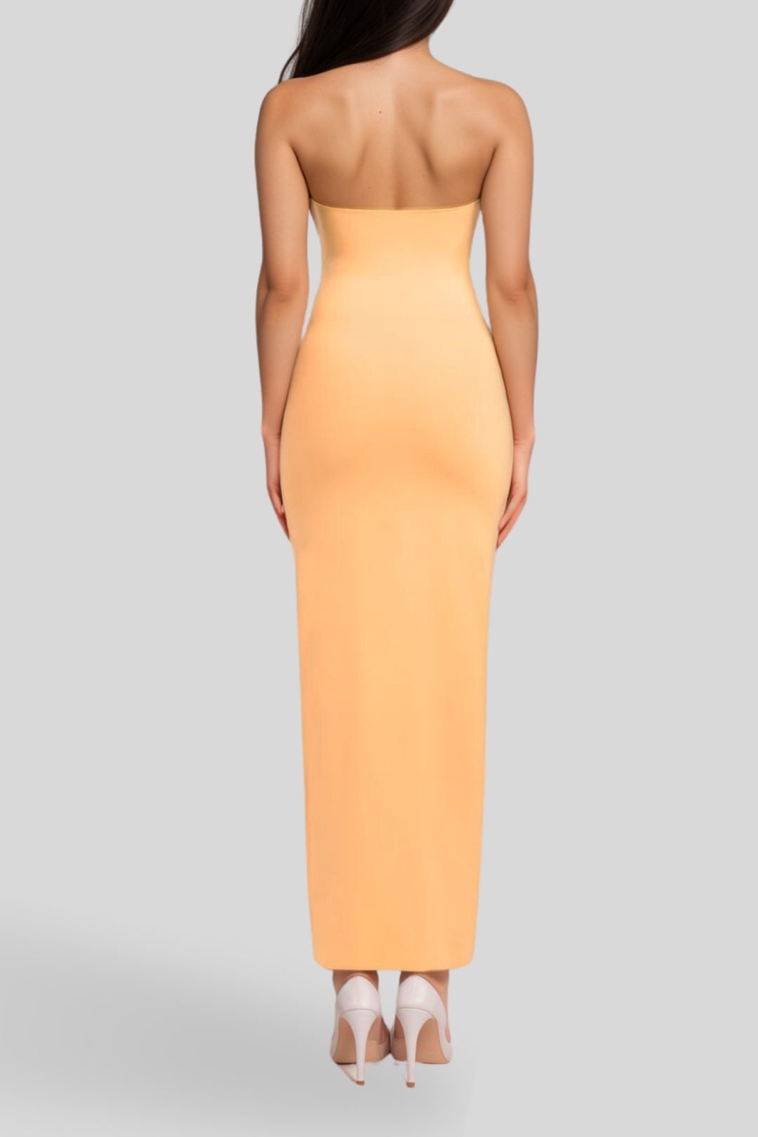 Stella Halter Maxi Dress - Papaya Sorbet photo 2