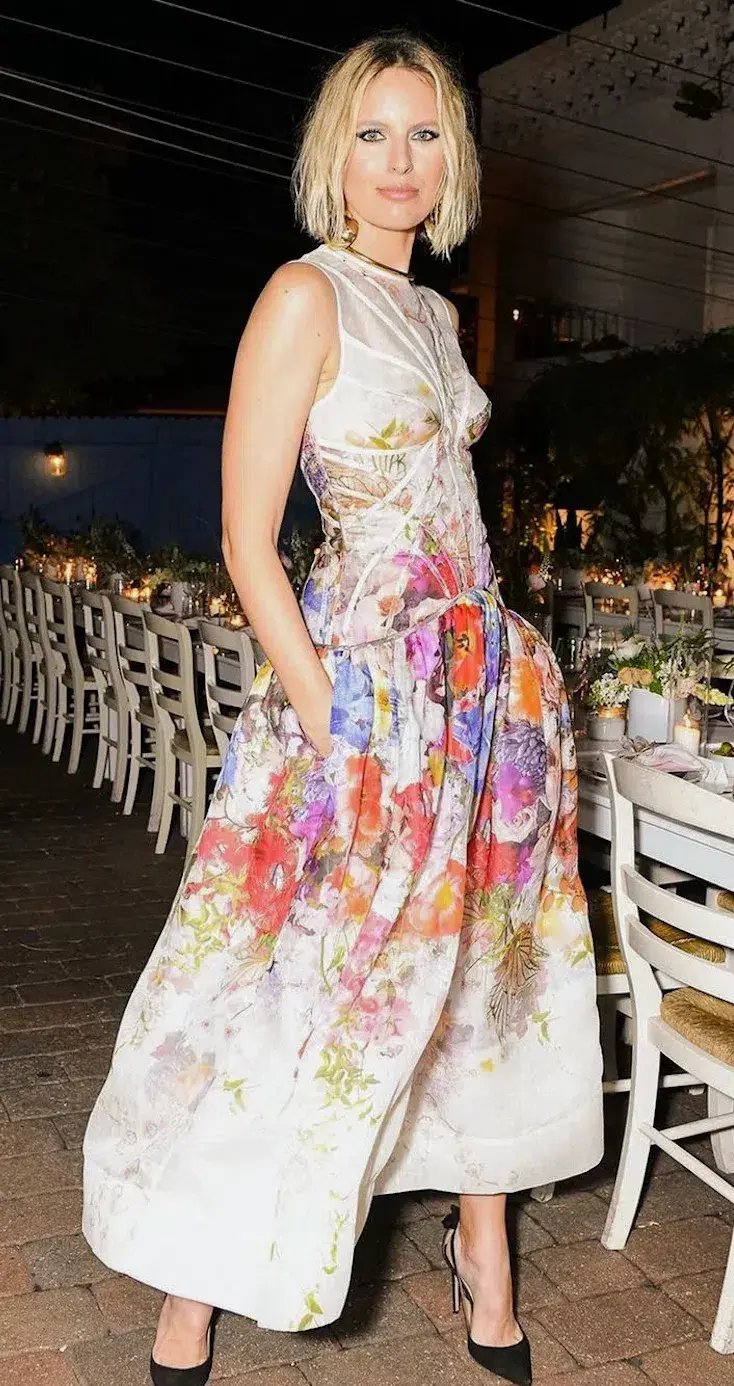 Zimmermann Prima Panelled Midi Dress Print Size 0P/Au 6 photo 3