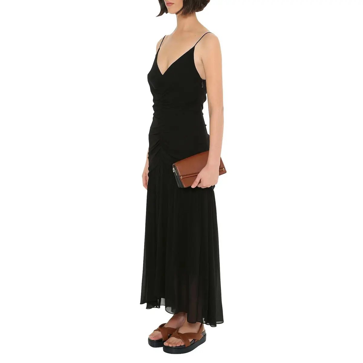 Ginger & Smart Onyx Slip Maxi Dress Onyx Black Size 14 photo 2