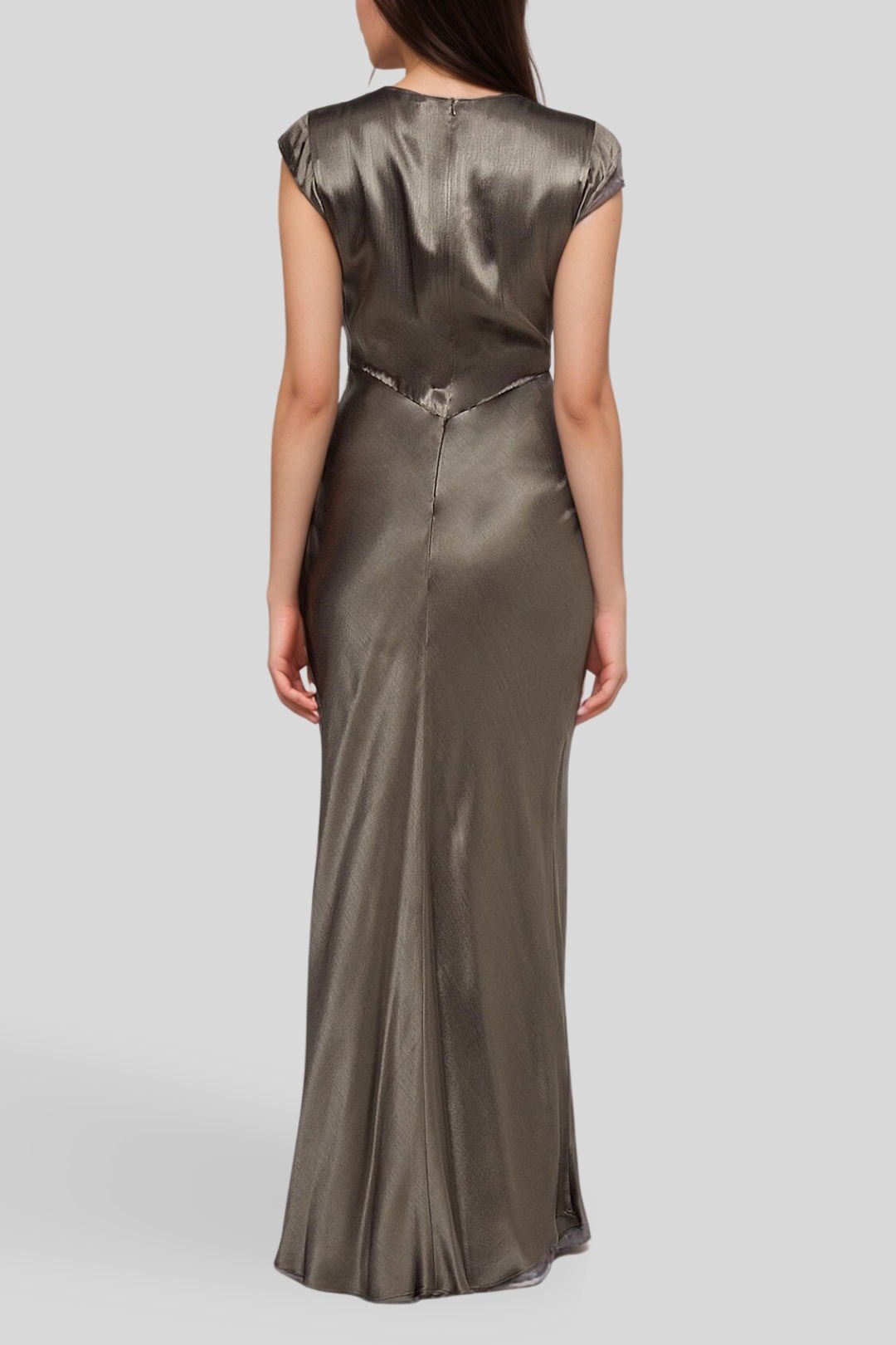 Indi V Maxi Dress - Midnight Olive photo 2