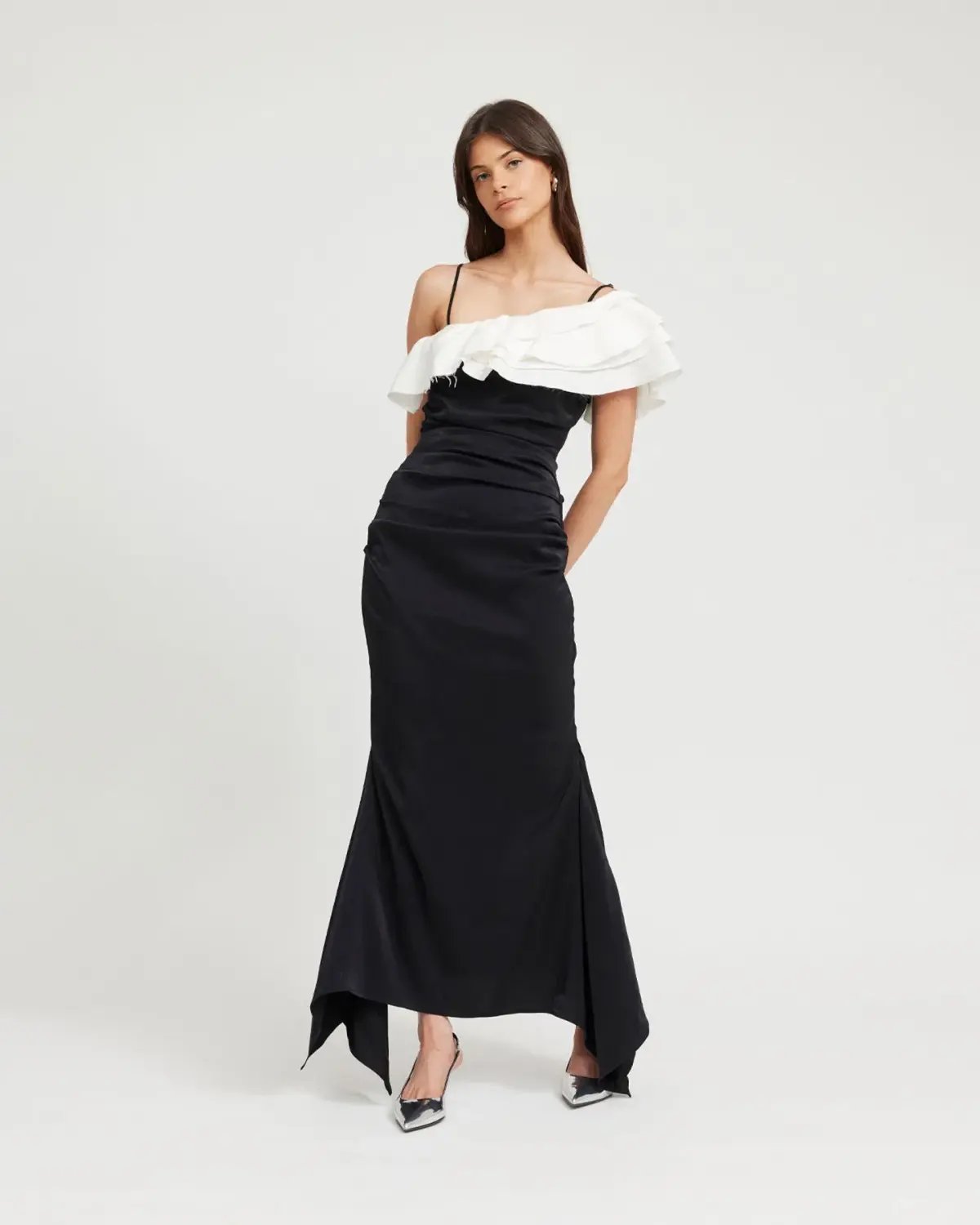 TOJHA Coralia Dress Black and White size 8 photo 2