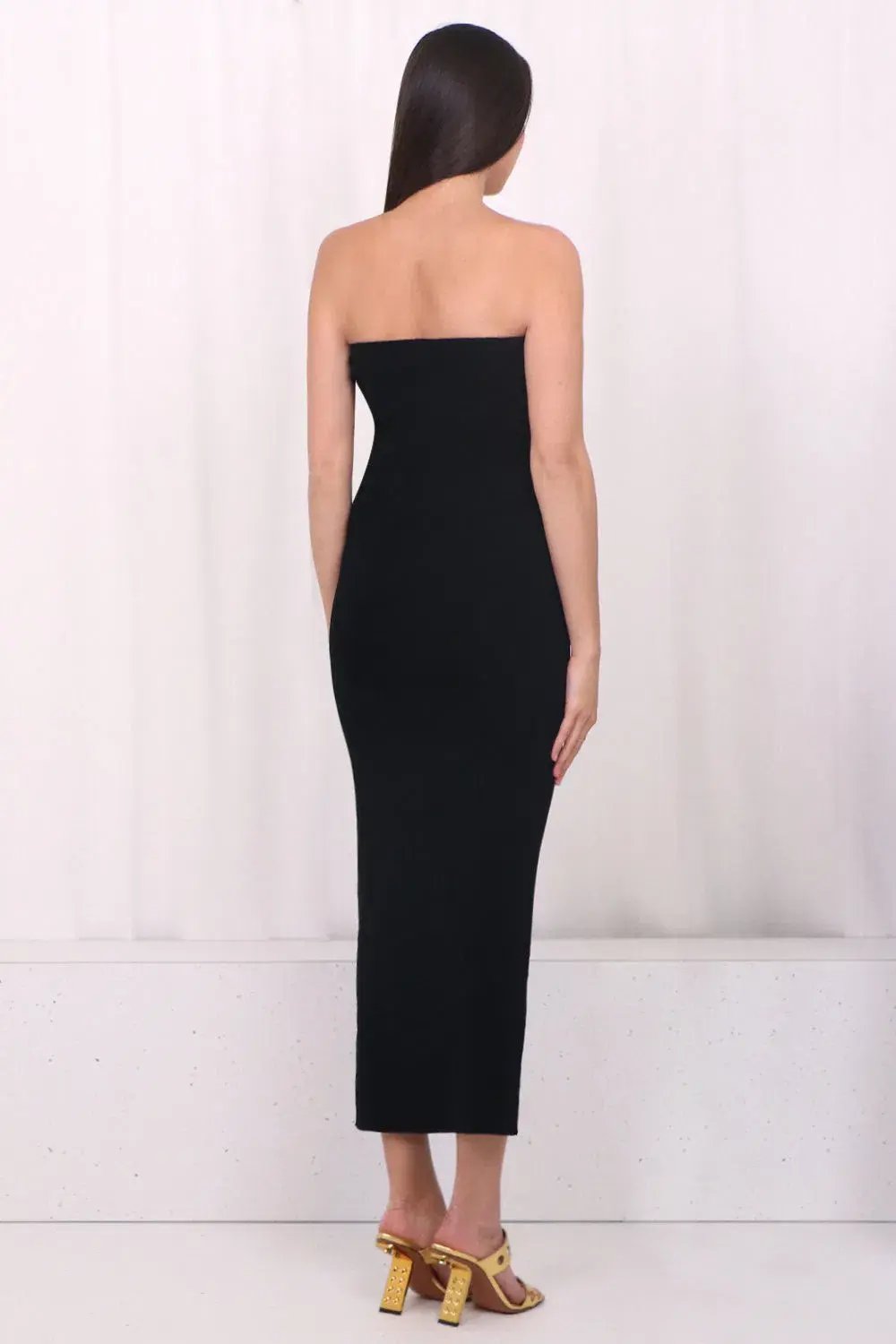 Christopher Esber U Neckline Orbit Dress Black Size S/AU 8 photo 3