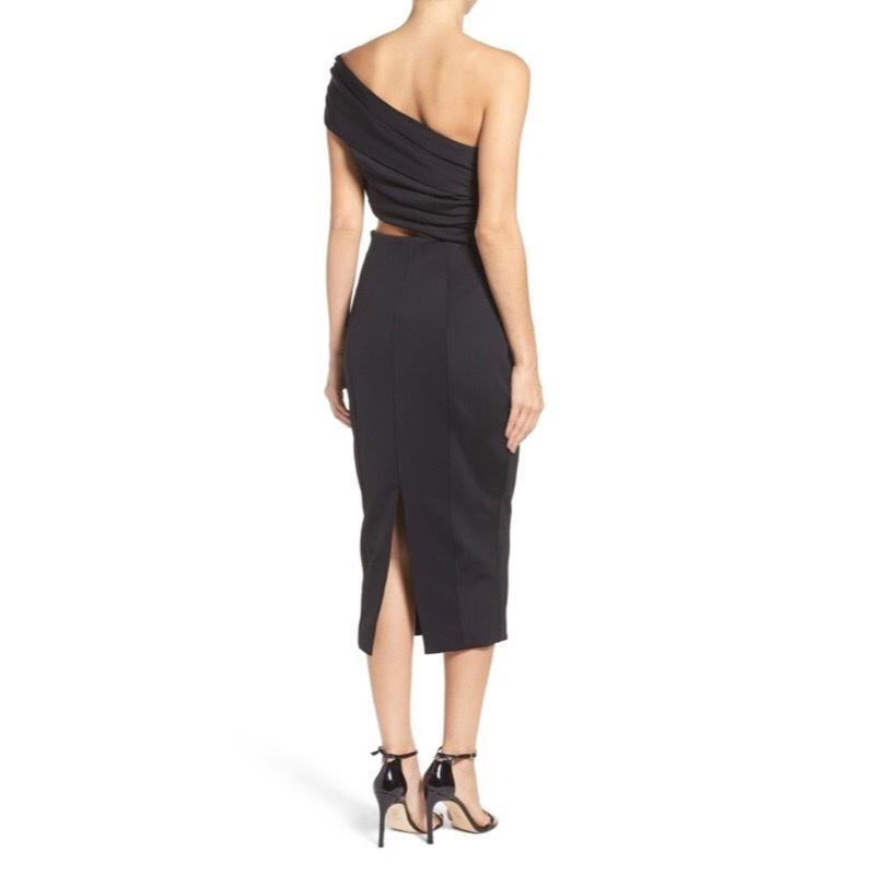 MISHA Beradonna One Shoulder Dress Black Size 6/XS photo 3