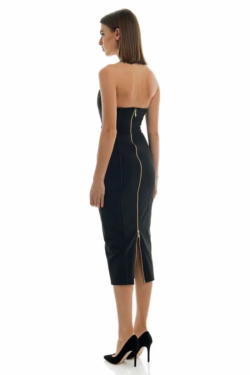 Misha Lea Dress Black Size 8 photo 2