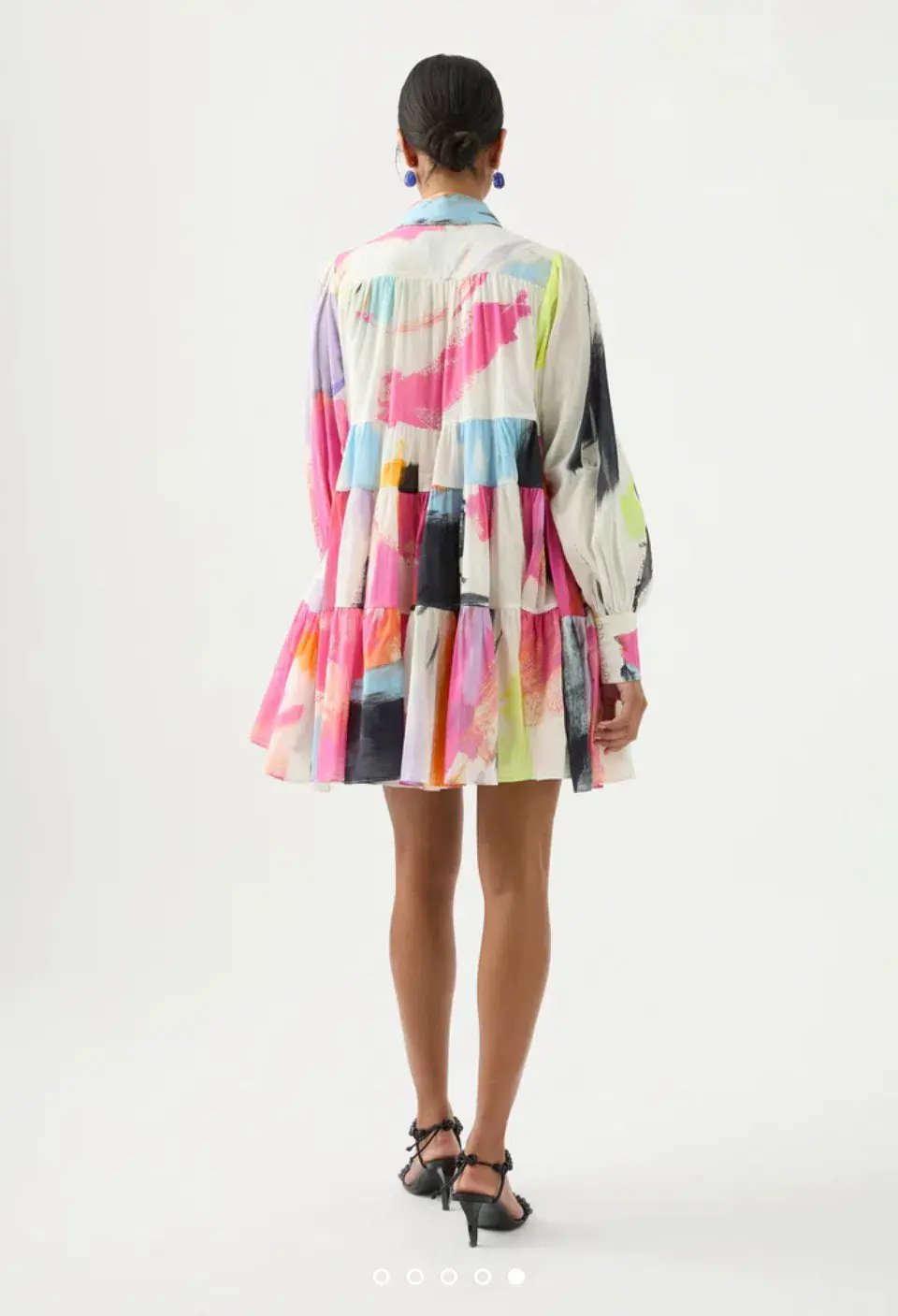 Aje Vie Multi Coloured Smock Mini Dress Multi Size 10 photo 3