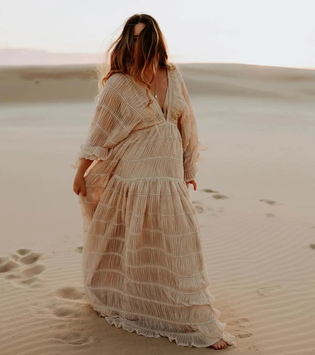 We Are Reclamation Wonderment and Awe Gown Beige One Size Fits Most (Aus 6-16) photo 8