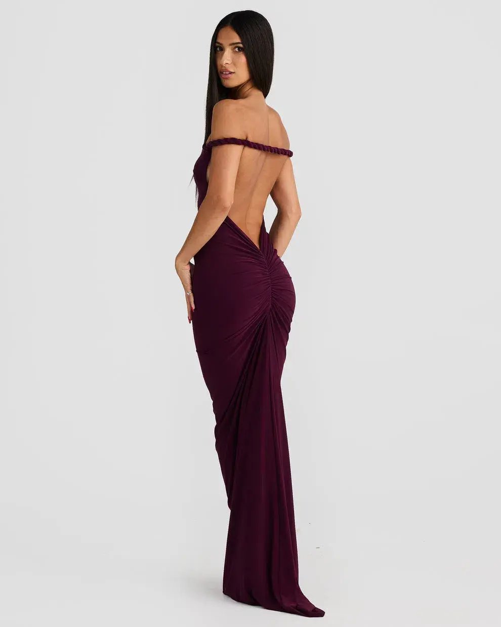 Melani The Label Maia Maxi Gown Mulberry  Size 6 photo 4