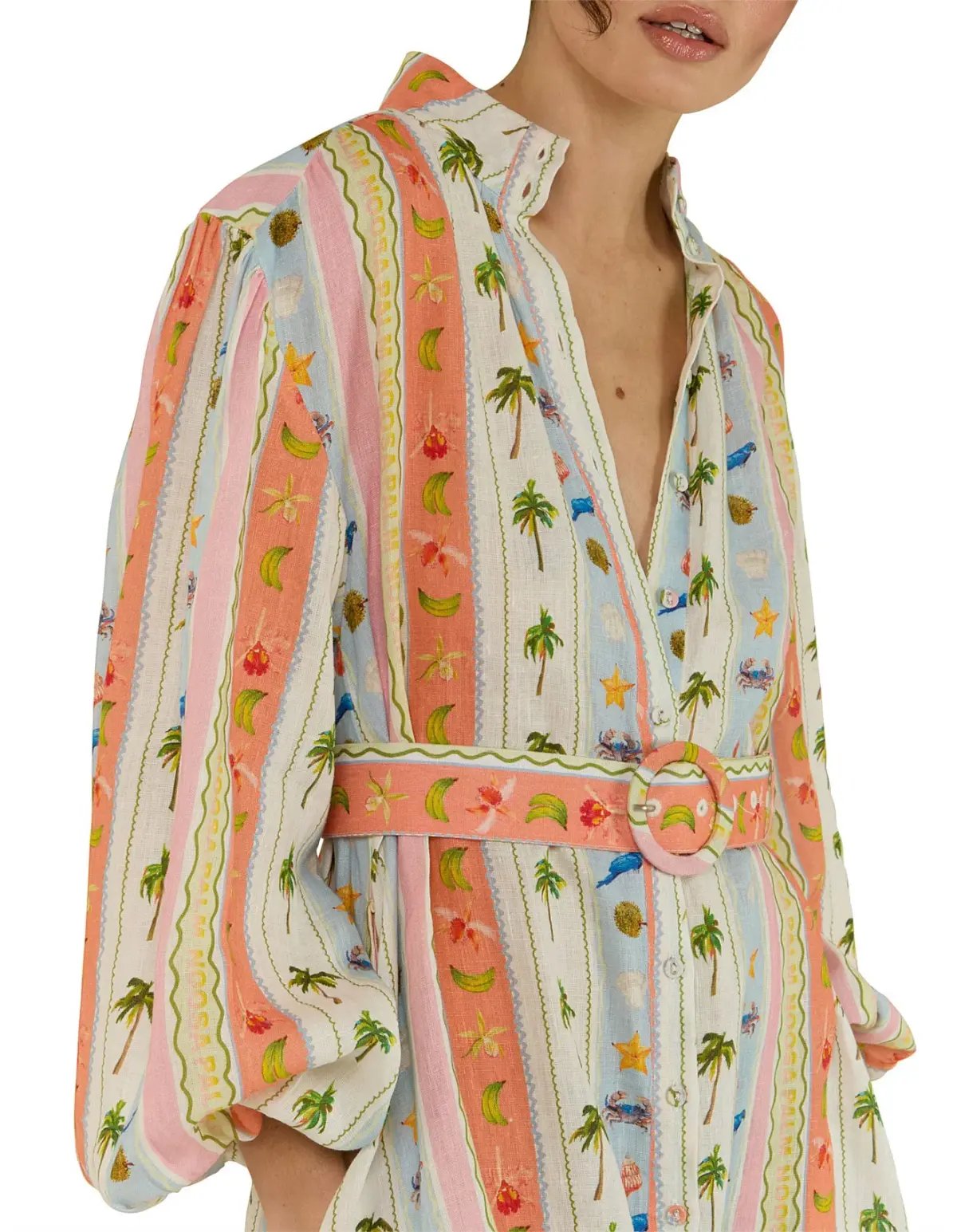 Palm Noosa Noddy Maxi Dress in Tropical Stripe Size 10 photo 4