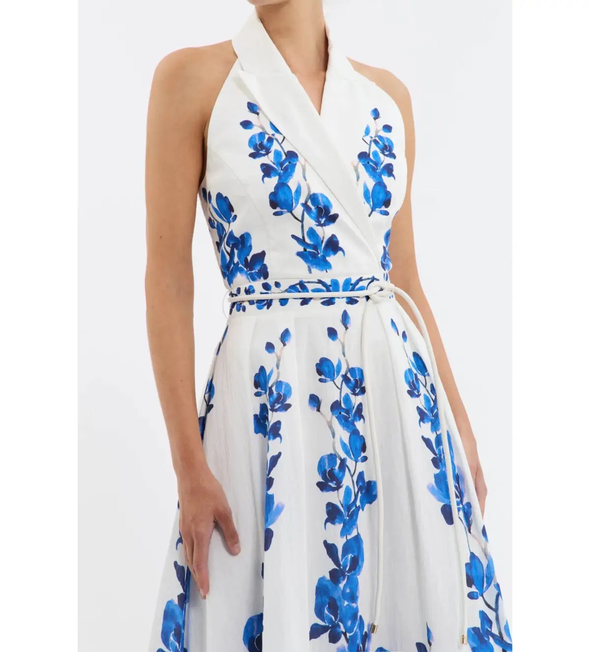 Rebecca Vallance Orchid Blues Midi Dress Floral Size AU 10 photo 5
