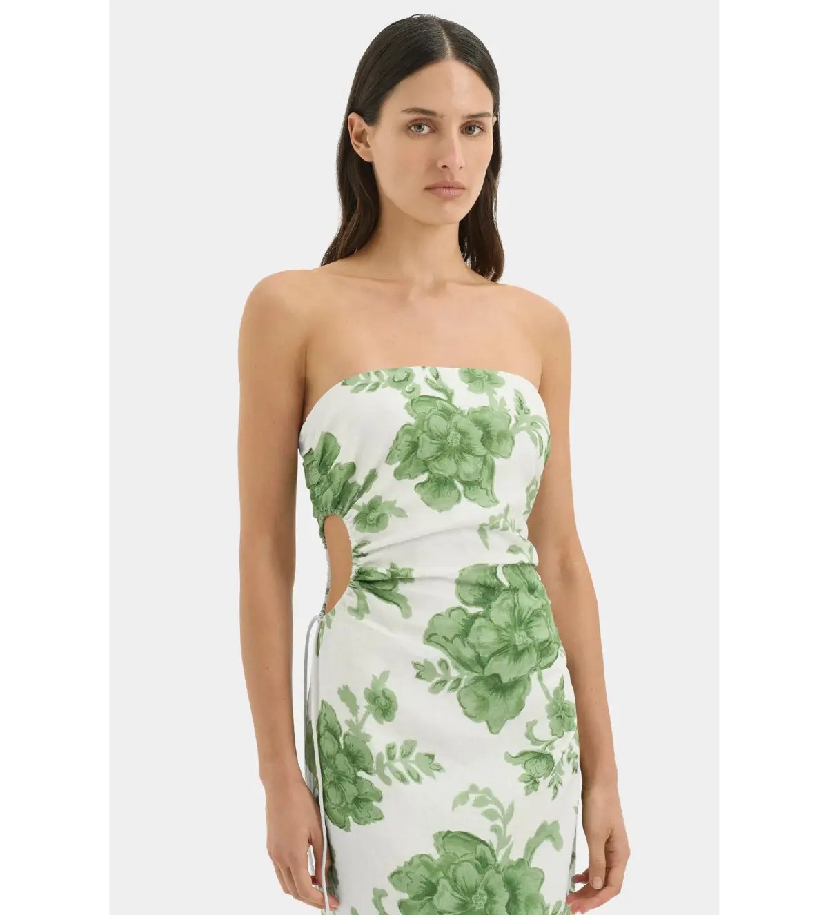 Sir the Label Gardella Strapless Midi Dress Frisa Print Size 0 AU 6 photo 4