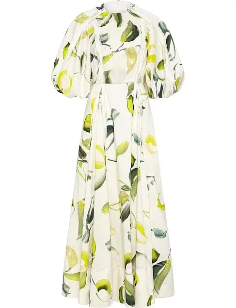 Aje Zest Midi Dress Tropical Lime Size AU 8 photo 5