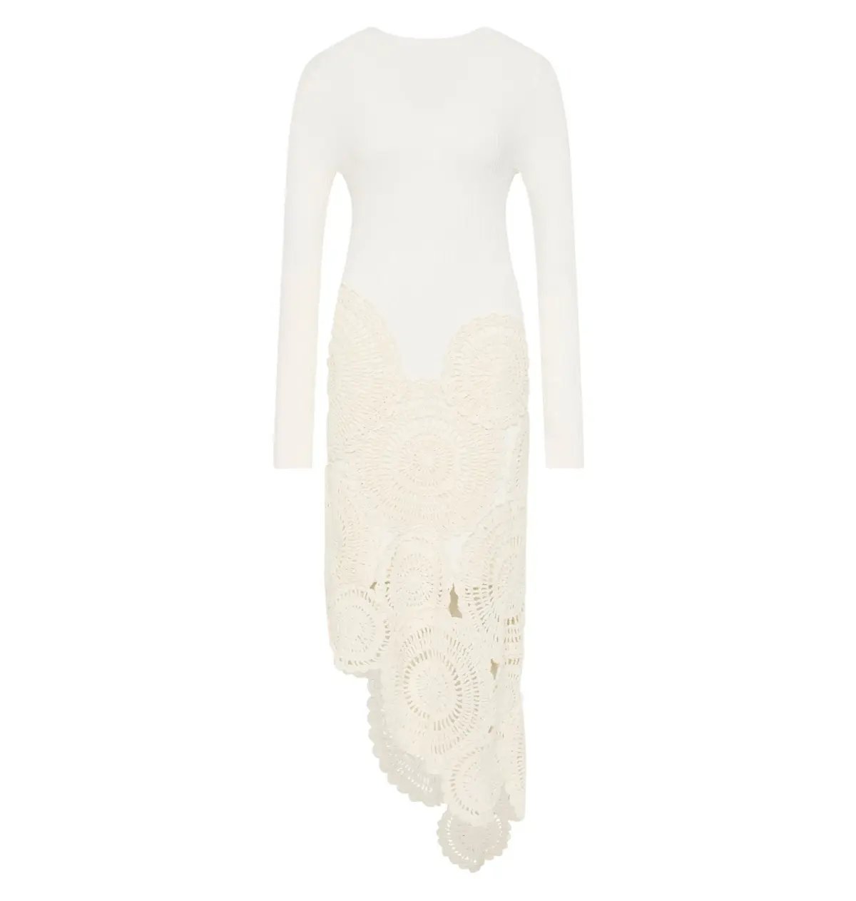 Aje Mosaic Crochet Midi Dress Ivory Size Small / AU 8 photo 5