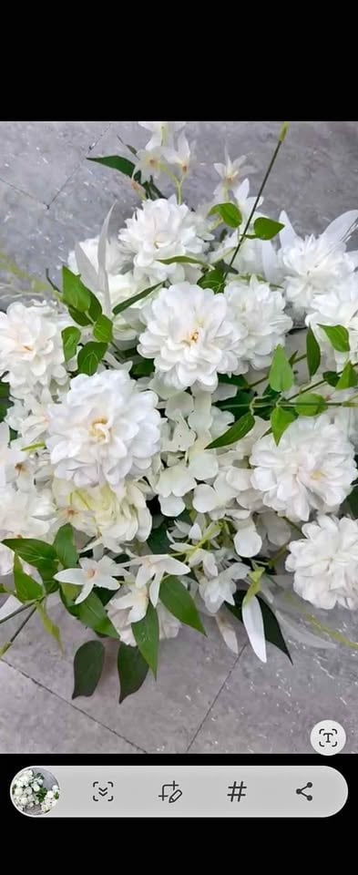Wedding flower head balls table centrepiece for hire photo 3