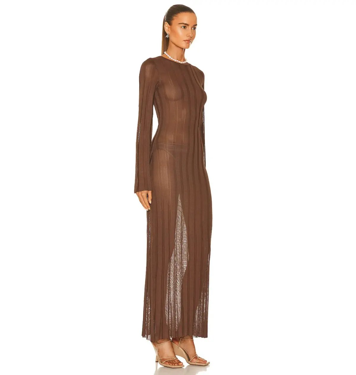 Sir The Label Aya Cut Out Dress in Chocolate Size 0 / AU 6 photo 2