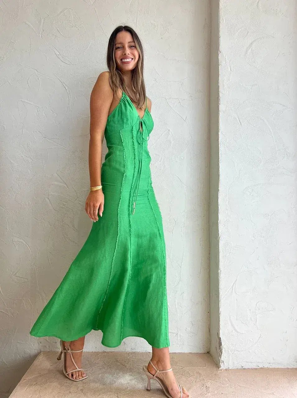 Significant Other - Aleksandra Midi Dress Green - Size 12 photo 2