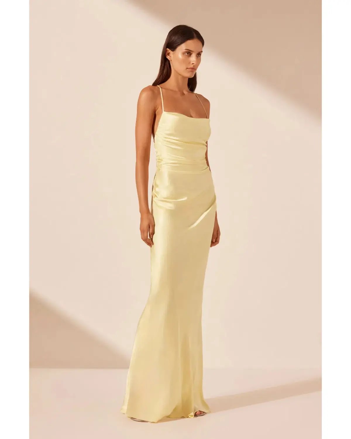 Shona Joy La Lune Lace Back Maxi Dress Yellow Size XXS / AU 4 photo 2