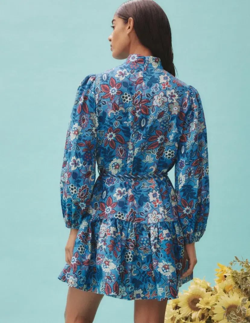 Alemais Isabella Mini Dress Blue/Floral Size 16 photo 4