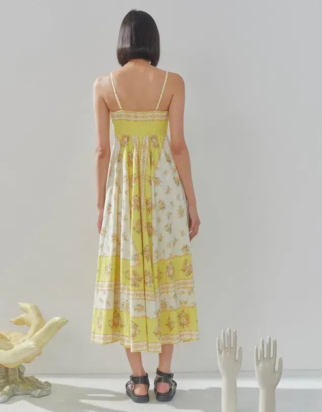 Alemais Catalina Midi Dress Yellow Size 8 photo 3