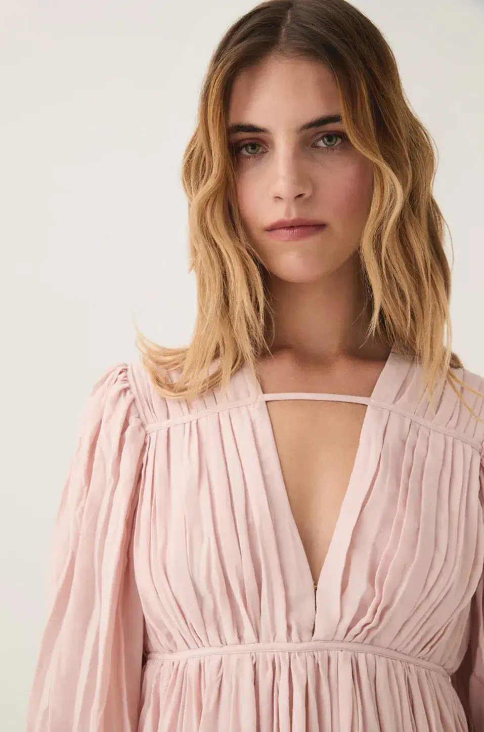 Aje Catalyst Pleated Midi Dress Blush Pink Size AU 14 photo 2