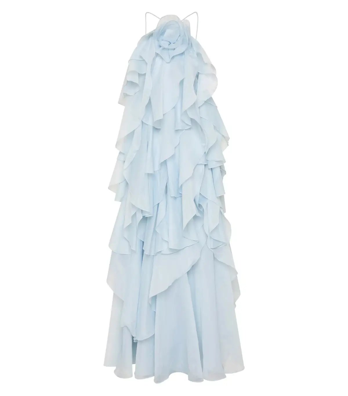 Aje Pandorea Layered Maxi Dress Silver Blue Size AU 10 photo 5