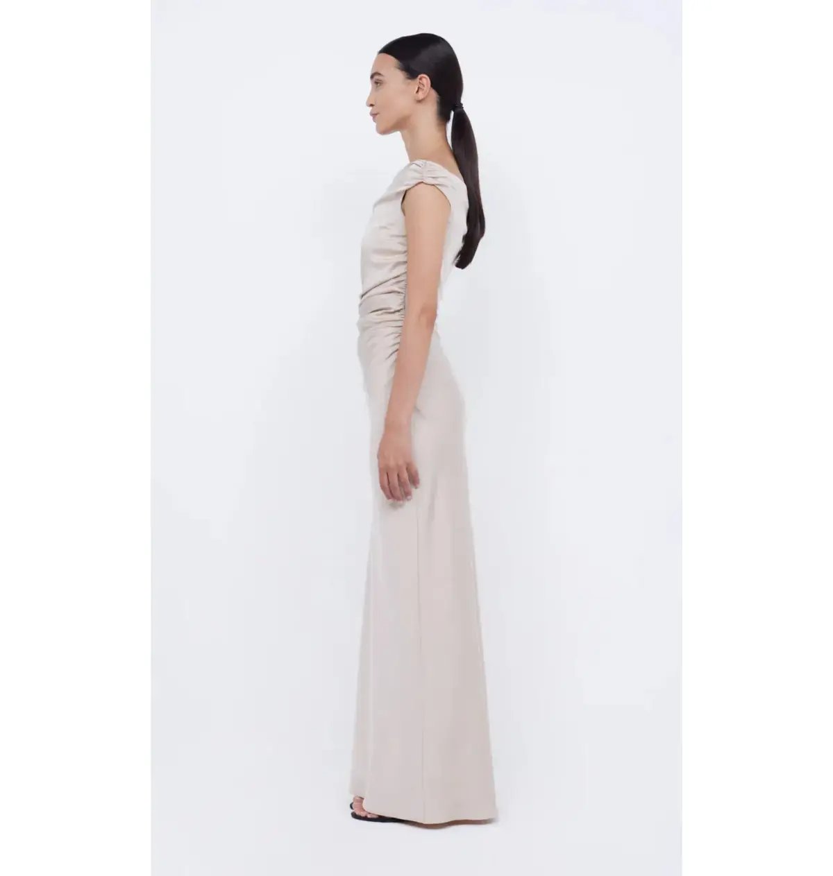 Bec & Bridge Eternity Off Shoulder Maxi Dress Sand Size AU 14 photo 3