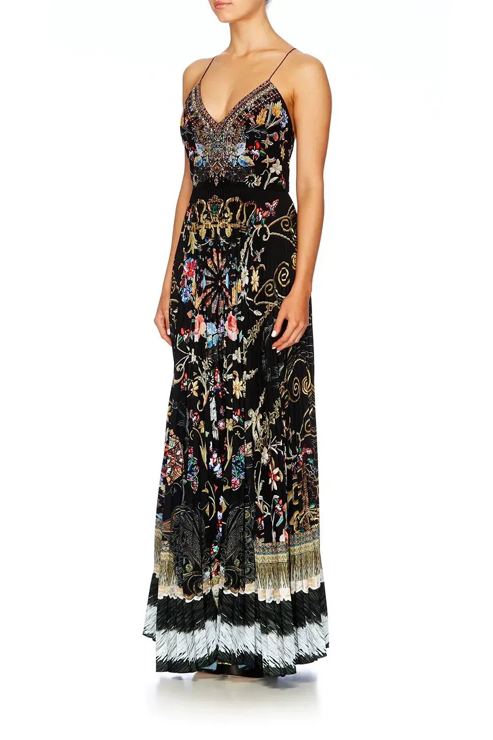 Camilla Dancing in the Dark Pleated Slip Dress Print Size 12 photo 3