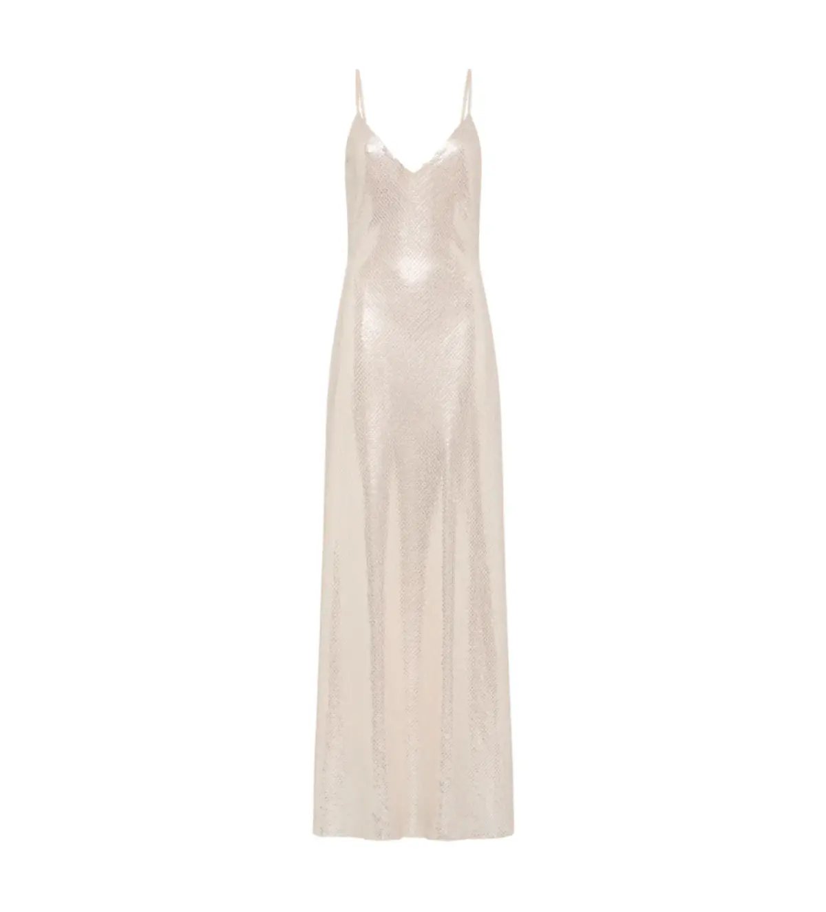 Manning Cartell High Voltage Slip Maxi Dress Nude Silver Size 12 photo 7