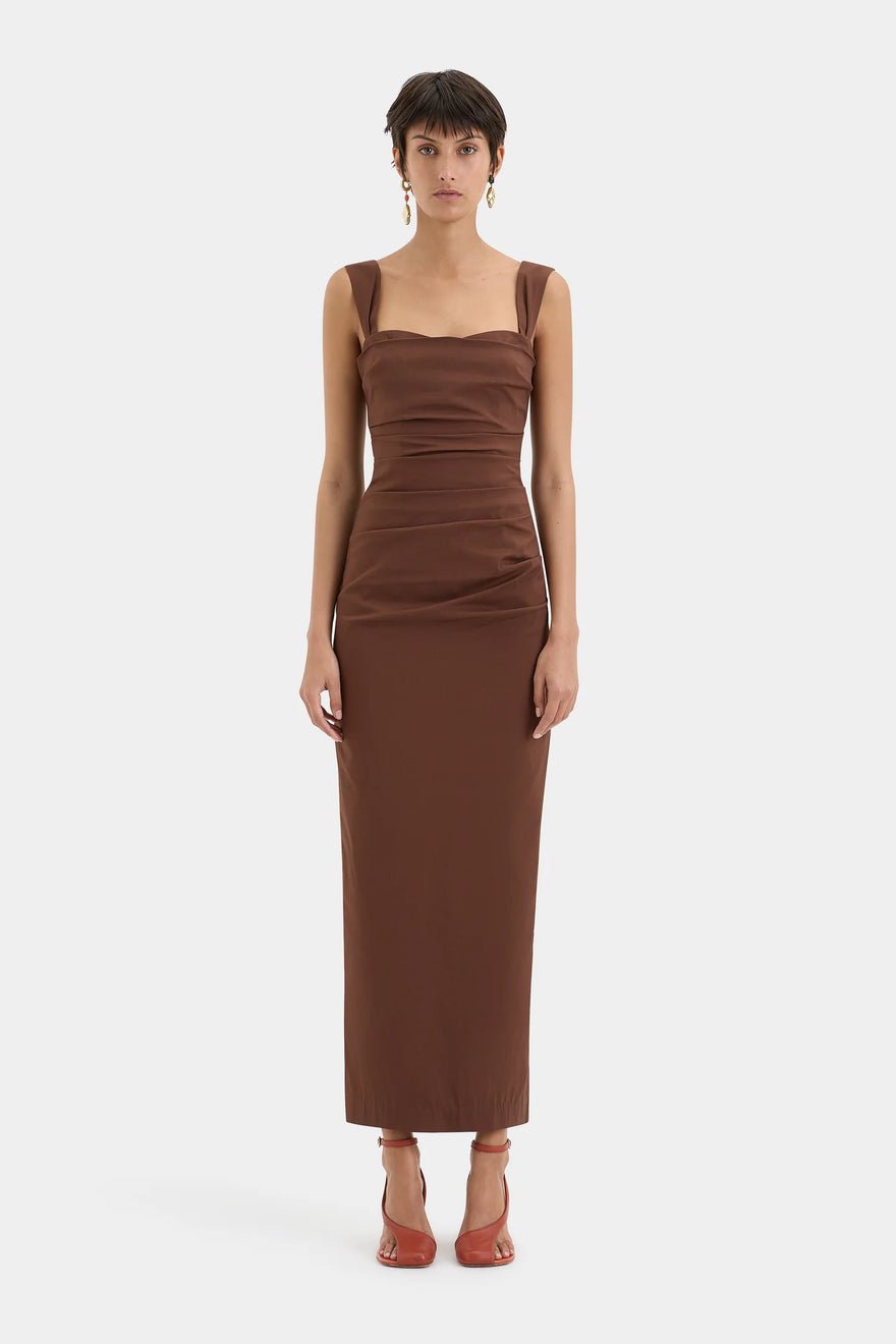 Sir The Label Dahlia Balconette Gown - Chocolate photo 4