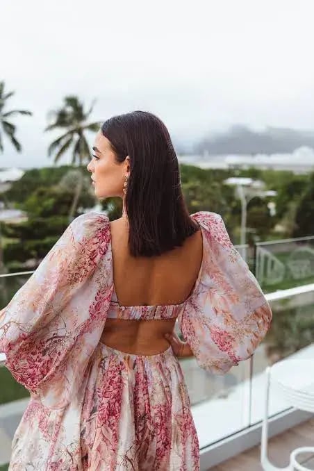 Zimmermann Botanica Bralette Mini Dress Milettia Floral Print Size 8 photo 4