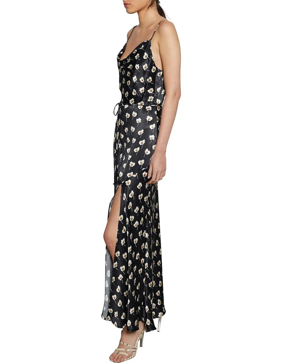 Bec & Bridge Sylvie Black Long Maxi Dress Floral Daisy Tropical 12 photo 3