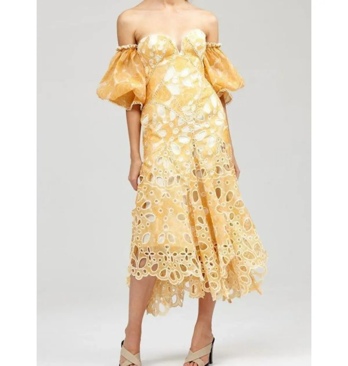 Acler Holland Midi Dress Lemon Size AU 10 photo 2