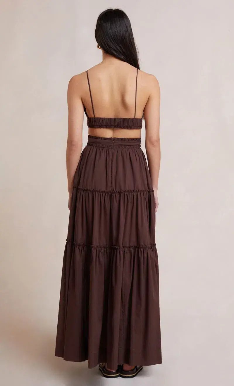 Bec & Bridge Carla V Maxi Dress Brown Size 12 photo 2